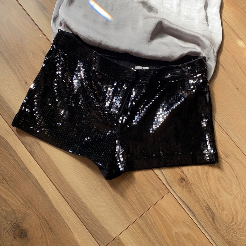 Express Black Sequin Shorts!